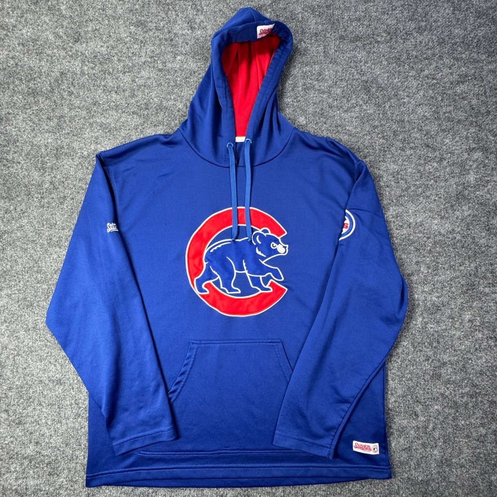 Chicago Cubs Stitches Hoodie Mens XL Blue MLB Baseball Pullover